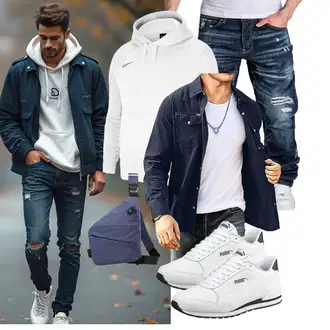 Outfit mit Schwarz Meilicloth "Freizeit Outfit"