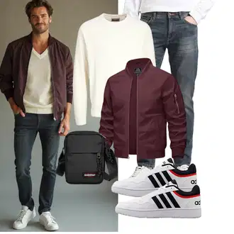 Outfit mit Grau Unkategorisiert Adidas "Freizeit Outfit"