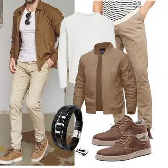 Outfit mit Leichte Jacke/Innenfutter Jacke KEFITEVD "Freizeit Outfit"