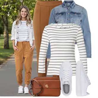 Podstavljeno Outfit sa Bijela Niska Tenisica/Tanka tenisica/Tenisica s platformom/Rupičasta tenisica Puma "Lagani outfit"