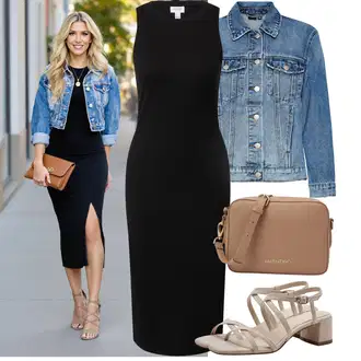 Outfit sa SvjetloPlava/Plava Kaput VERO MODA "Lagani outfit"