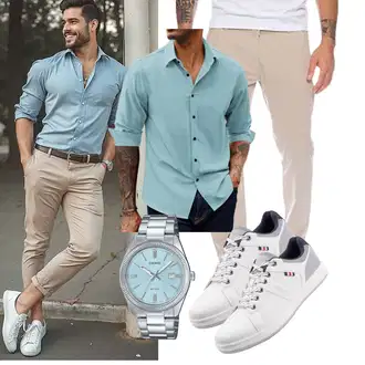 Abschlussball Outfit mit Unkategorisiert PJ PAUL JONES "Freizeit Outfit"Look: Hochzeit, Abschlussball, Wasen, Ball, Party