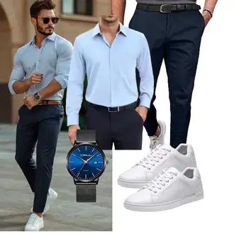 Casual Geburtstag Outfit mit Unkategorisiert siliteelon "Freizeit Outfit"Look: Boyfriend, Rad, Dad, Büro, Business, Classic, Elegant, Casual, Glanz, Vatertag, Beerdigung, Bar, Konzert, Geburtstag