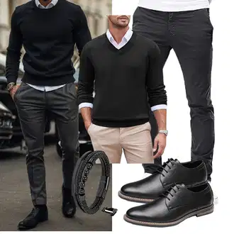 Techno Outfit mit Unkategorisiert COOFANDY "Freizeit Outfit"Look: Casual, Classic, Sportlich, Schlichte, Techno, Business, Feine