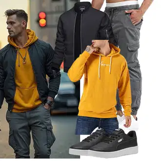 Mit Bauch Outfit mit Kapuzenpullover Redbridge "Freizeit Outfit"