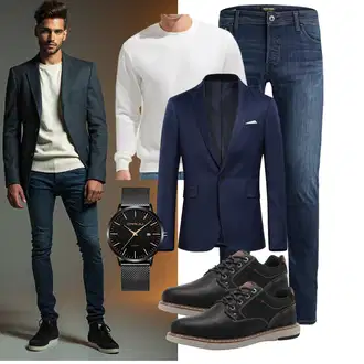 Tapered Outfit mit Schwarz Unkategorisiert Jack & Jones "Freizeit Outfit"