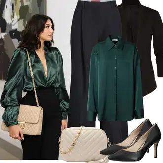 Outfit s Tmavě hnědá/Černá Vila "Jarní outfit"