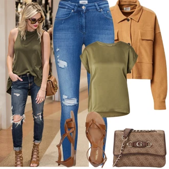 Hunting Outfit s Hnědá/Béžová/Oranžová Nezařazené kendall for about you "Jarní outfit"Look: Jízda na koni, Hunting, Pracovní, Volný čas
