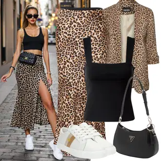 Narozeniny Outfit s Hnědá/Béžová Pieces "Jarní outfit"Look: 50. narozeniny, 60. narozeniny, 40. narozeniny, 30. narozeniny, Den matek, Narozeniny