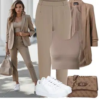Outfit sa Bijela Obuća Niska Tenisica/Tenisica s platformom/Kožna tenisica/Tanka tenisica Adidas Originals "Jarní outfit"