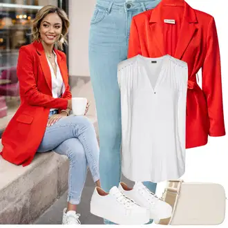 Outfit sa Bijela/Krem Sport Tenisica za tenis/cipela za trčanje/pristup cipela/Fivefingers tenisica/cam cipela/gimnastička papuča Kazar "Jarní outfit"