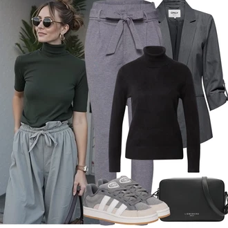 Rolák Outfit s Černá Kašmírový Svetr/Rolák/Svetr s límečkem pure cashmere nyc "Jarní outfit"