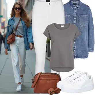 Outfit s Modrá/Světle modrá Noisy may "Jarní outfit"