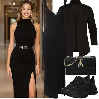 Skater Outfit sa Crna/Tamnoplava gimnastička papuča/Tenisica za fitness/Obuća za trening/cipela za trčanje/tenisica za odbojku/Tenisica za tenis Puma "Jarní outfit"Look: Vanjski, Skater, Techno, Sportski