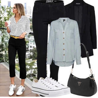 Outfit s Černá Jeggings/Skinny Kalhoty/Džínové Legíny/Tregíny Only "Jarní outfit"