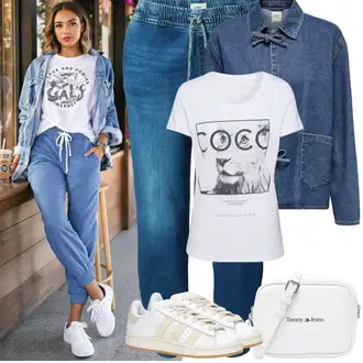 Outfit sa Bijela/Krem/Siva Pojasna torbica/Torbica za telefon/Torba preko ramena/Mala Torbica/Torbica/Torba za rame/Torba za pisma/Torba za nošenje "Jarní outfit"