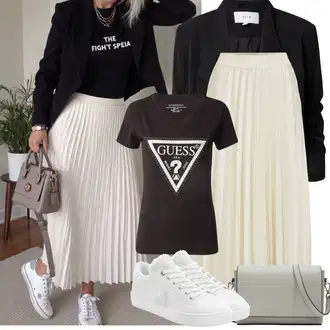 Outfit s Černá Blůzové Sako/Smokingové sako/Kožená Pánská Bund/Elegantní Sako/Krátké Sako/Blejzrové Bund Vila, Vila "Jarní outfit"