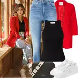 Outfity s červenými botami image