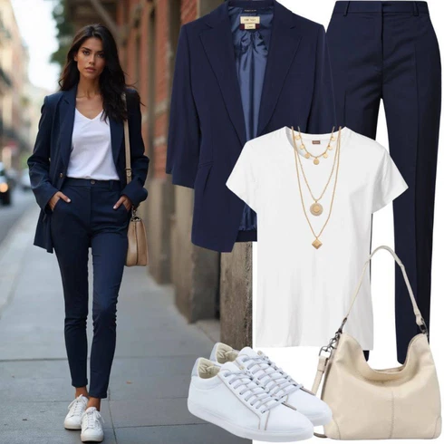 Kombinace Zlatý Doplňek Jemný Řetízek/Náhrdelník ELLI