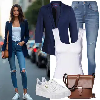 Narozeniny Outfit s Modrá/Světle modrá Kožená bunda/Slim Fit Džíny/High Waist Džínové Kalhoty/Džíny s Rozparkem/Džíny Regular Fit/Kotníková Bota/Kožená Pánská Bund/Push up Džín/Kožené Boty/Dámské Džíny s Délkou 7/8/Zimní bunda Lee "Lehký outfit"Look: Bar, 18. narozeniny, Koncert, Den matek, Škola, Narozeniny