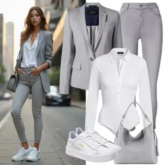 Old Money Outfit sa Siva/Svjetlosiva Traperice Kožna Jakna/Zimska jakna/Čizma do Gležnja/Push-up Traperice/Traperica Niskog Struka/Kožne Cipele/Traperice s Prorezom/Traperice Slim Kroja/Traperica Niskog Struka/Skraćene Traperice levi's ® "Ležerni outfit za proljeće"Look: Stil, Rap, Old Money, Prekrasan, cool