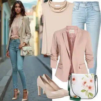 moderne Outfit sa Svjetloplava Kožna Jakna/Trenerke Traperice/Push-up Traperice/Traperice s Prorezom/Kožne Cipele/Bikerske Traperice Dr. Denim "Lijepa proljetna odjeća"Look: Stil, Rap, Prekrasan, moderne, Egirl, Besprijekorno, cool, Običan, Sportski, Nježna djevojka