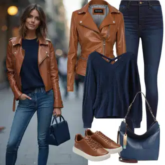 Outfit sa SvjetloPlava/Plava/TamnoPlava Carmen Džemper/Kratki Džemper/Izrezani Džemper/Pleteni Uzorak Džempera/Heklani džemper/Mohair Pullover/Pulover s Resom/vintage kardigan/Kardigan s V izrezom/Kratki kardigan/Boucle kardigan/ljetni kardigan/Kardigan s resama happiness İstanbul, TamnoPlava/Ljubičaste boje/SvjetloPlava/Plava Kožna Jakna/Traperice s Prorezom/Traperica Niskog Struka/Push-up Traperice/Slip-on Traperice/Traperice s Rupom/Traperica Niskog Struka/Ženske Traperice 7/8 Dužine/Kožne Cipele Only "Lijepa proljetna odjeća"