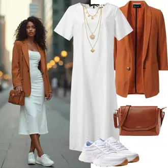 Narozeniny Podzim Outfit s Oranžová/Červená Kožená bunda pro muže/Blejzrové Bund/Boyfriend Sako/Kordové Sako/Bavlněný Sako/Dámský Potištěný Sako/Sametový Sako Rich & Royal "Mega krásné jarní outfity"Look: 60. narozeniny, Matriční Úřad, Koncert, Výročí, Den matek, Valentýn, Divadlo, Narozeniny
