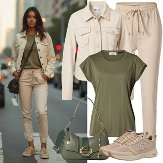 outfit mit Bež/Khaki/Bela Poletne superge/Superge Luknjasta/Ozka superga/Plato-Sneaker/Superge Nizka/Debele Superge/Platnena superga primohurt "Mega lepi pomladni outfiti"