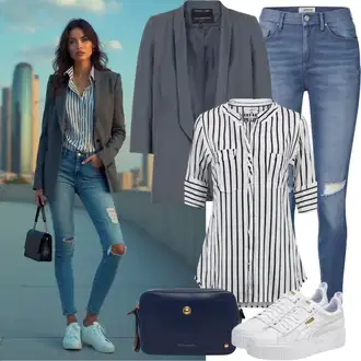 Četvrt rukavi Outfit sa Bež/Bijela Pletenina/Bluza i Tunika/Majica I Top Veći Broj/Bluza i Tunika Tunika/Pletivo Veći Broj/Bluza Veći Broj Vila "Mega lijepa proljetna odjeća"