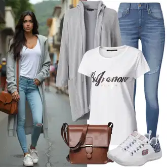 Outfit sa Narandžasta/Smeđa/Bež Bum torba/baguette vrećica/Torba za rame/Torba preko ramena/Torba oko struka/Bubreg torbica/Pojasna torbica Zwillingsherz "Mega lijepa proljetna odjeća"