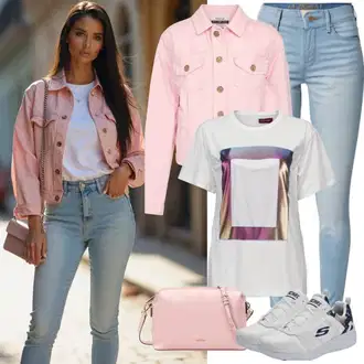 Outfit sa Siva/Bež/Bijela Obuća Niska Tenisica/Tenisica s platformom Puma "Mega lijepa proljetna odjeća"