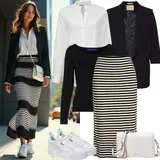 Outfity do práce se sukní image