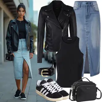 Outfit sa Crna Bustijer-top Gina Tricot "Modni ljetni izgled"
