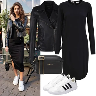 60. rojstni dan Gost outfit mit Črna Obleka s ščitnikom za vrat/Obleka z visokim ovratnikom/Zimska Pletena Obleka muuv. "Modni pomladni outfit"Look: Bar, Pop koncert, Silvestrovo, Rojstni dan, 30. rojstni dan, 40. rojstni dan, Casino, Zabava, 60. rojstni dan
