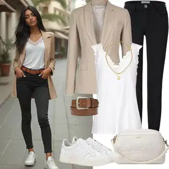 Old Money Outfit sa Crna Sužene Traperice/Mom Jean/Formalna Košulja/Vrećaste Traperice/Plisirane Traperice/High Waist Traperice/Dad Traperice/Kožna Jakna/Traperice Opuštenog Kroja Nasty Gal "Modni proljetni outfit"Look: GoGo, Rap, Stil, Vanjski, Old Money, cool, 90-ich