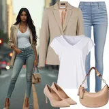 Outfity do práce z džínoviny image