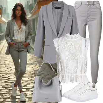 Old Money Outfit sa Siva/Svjetlosiva Traperice Čizma do Gležnja/Kožna Jakna/Traperice s Prorezom/Mom Jean/Sužene Traperice/Termo Traperice/Traperice Slim Kroja/Girlfriend Traperice/High Waist Traperice/Ženske Traperice 7/8 Dužine/Skraćene Traperice/Capri Traperice Only "Neutralni svakodnevni izgled"Look: Stil, Rap, Boja, cool, Vanjski, Običan, klasický, Old Money, Prekrasan