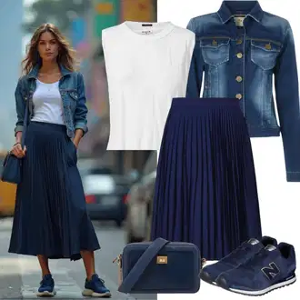 moderne Outfit sa Plava/Svjetloplava Traper Jakna/Kratka Traper Jakna AG Jeans "Neutralni svakodnevni izgled"Look: Rap, Sveučilišna, 90-ich, cool, moderne, Prekrasan, Vintage, Western