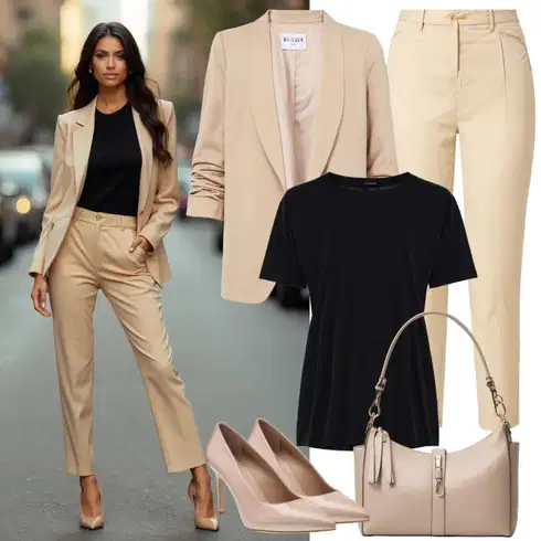 Kombinace Hnědá/Béžová/Khaki Kalhoty se Štěrbinou/Chinos/Mušelínové Kalhoty/Kalhoty s nášivkou uprostřed/Rovná Kalhoty/Obleková Kalhoty/Úzká Kalhoty/Business Kalhoty Fransa