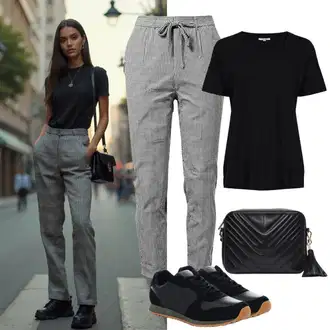 Outfit s Černá Dlouhý Top/Dlouhá košile Only "Outfit pro jaro"