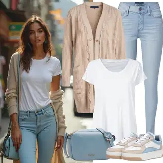Ležérní outfity Šik s Modrá/Tmavě modrá Klasická Taška Přes Rameno/Malá Taška/Brašna/Sportovní Taška Přes Rameno Tommy Hilfiger "Perfektní pro volný čas"Look: Rad, Šik, Klasické, Elegantní, Cool, Krásný
