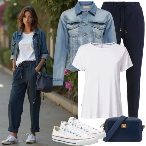 Kombinace Léto Tmavě modrá/Modrá Mušelínové kalhoty/Plážová Kalhoty/Tradiční Kalhoty/Široká Kalhoty Baggy Kalhoty/Paperbag Kalhoty/Žerzejová Kalhoty/Plisovaná Kalhoty GAP