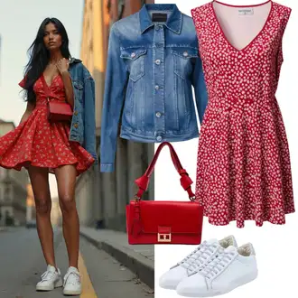 Poletne Outfiti Festival mit Rdeča Poletna obleka/Boho Obleka Elegantna/Boho Obleka Poletje/Obleka za Plažo Trendyol "Poletne obleke"Look: Valentinovo, Dan plaže, Festival, Posebni dogodki, Coachella, Malle, Vrtne zabave, Zabava, 60. rojstni dan, Koncert