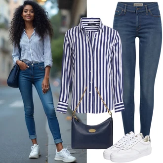 outfit mit Modra/Svetlo modra Ozke Kavbojke/Push up Kavbojke/Usnjena Jakna/Zimska jakna/Kavbojke Visokega Pasu/Odrezane Kavbojke/Usnjene Čevlje/Kavbojke na Poteg/Termodžinsi/Moška Usnjena Jakna/Gležnarji/Kavbojke z Razporkom United Colors of Benetton "Poletni outfit"