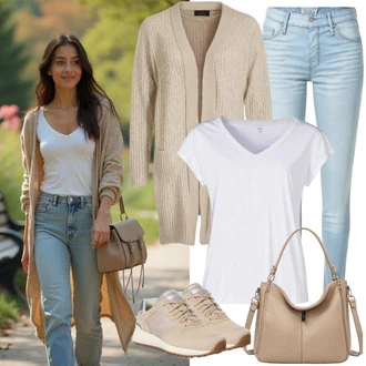outfit mit Bež Poletne superge/Teddy superga/Superge z Bleščicami/Ozka superga/Plato-Sneaker/Superge Nizka/Usnjene superge ph2 "Popolno za prosti čas"