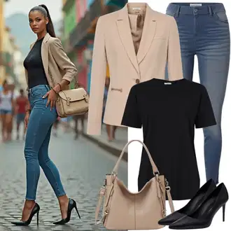 Outfit sa Bijela/Bež/Kaki/Zlatni Mala Torbica/Pojasna torbica/Torbica/Torba preko ramena/Torba za rame/Torbica za telefon/Torbica/Torba Za Preko Ramena About You "Prekrasan proljetni izgled"