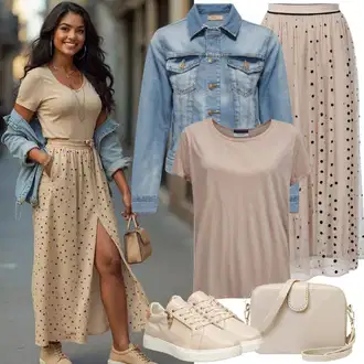 moderne Outfit sa Plava/Svjetloplava Traper Jakna/Kratka Traper Jakna AG Jeans "Proljetna odjeća"Look: Rap, Sveučilišna, 90-ich, cool, moderne, Prekrasan, Vintage, Western