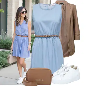 S Resicama Outfit sa Smeđa/Bež/Siva Nekategorizirano Pieces "Ležerni look za slobodno vijeme"