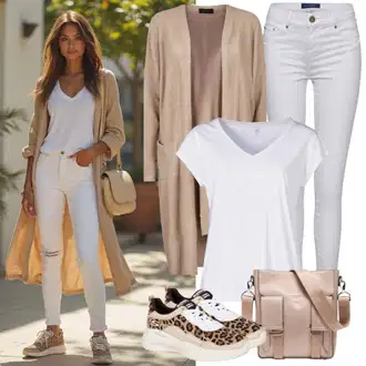 Outfit sa Kaki/Krem/Bež/Smeđa Obuća espadrila/Balerinka tenisica/Tenisica bez vezica/Rupičasta tenisica/Platnena tenisica/platnena cipela/Meka Cipela/Ljetna tenisica/neformalna cipela/Tanka tenisica TOMS "Sjajan izgled za proljeće"